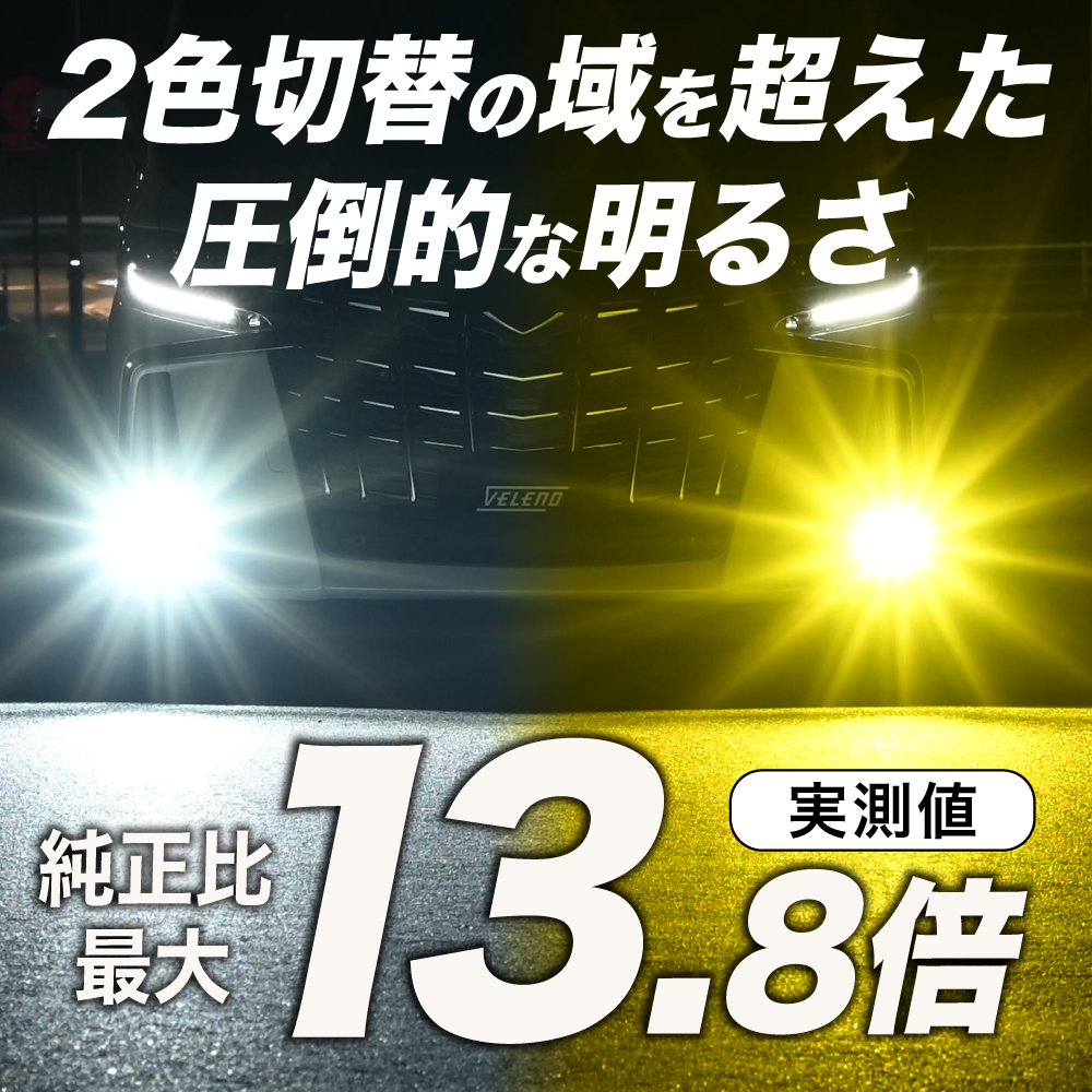 2色発光LEDフォグランプ 13800lm/12300lm | VELENO ヴェレーノ